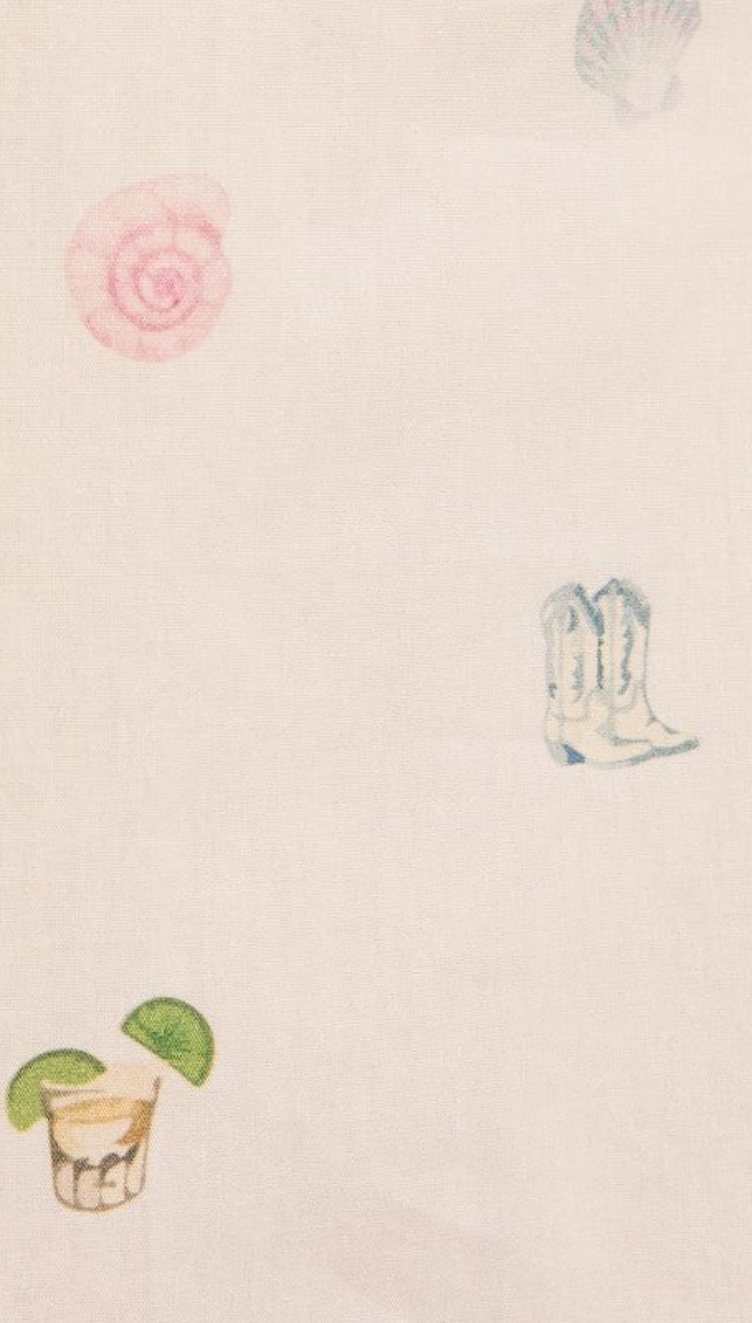 Watercolor-style cowboy-themed pattern.