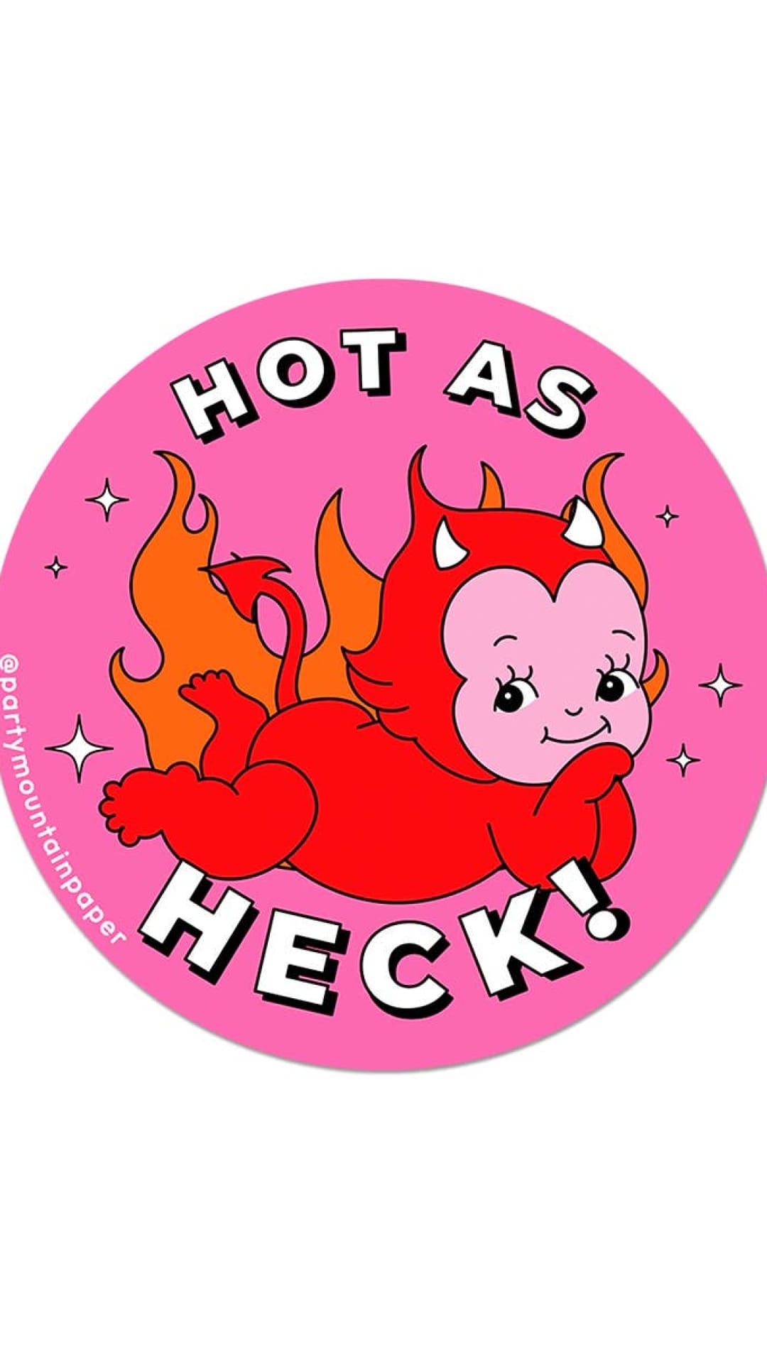 Cartoon devil baby sticker.