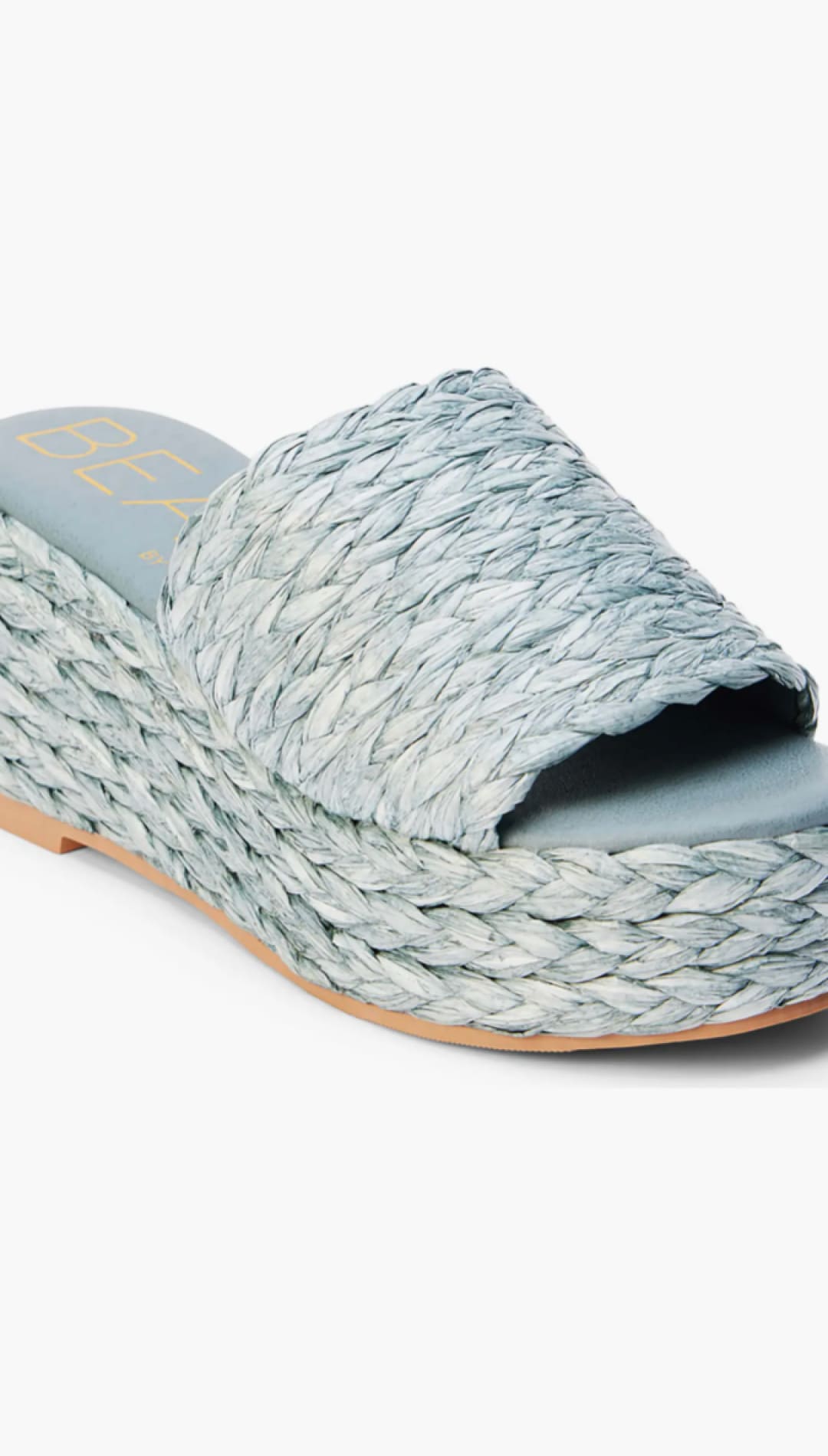 Woven platform wedge sandal.
