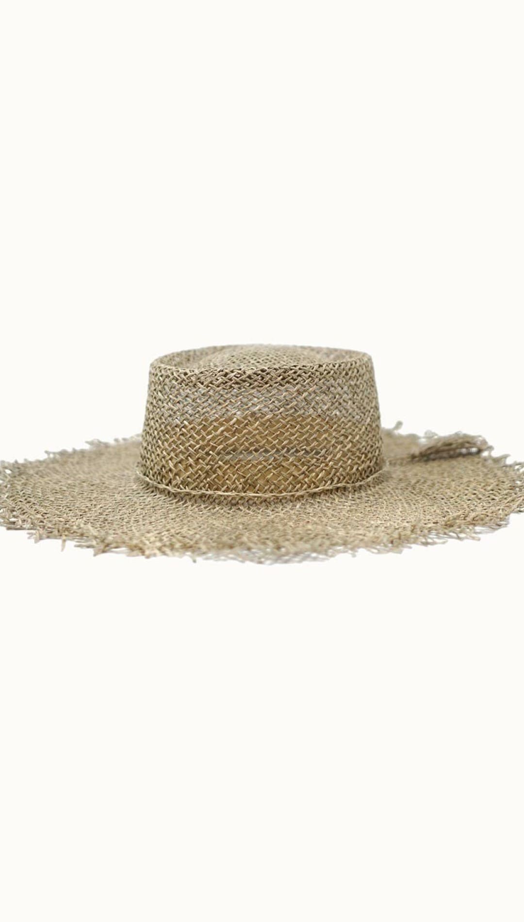 Straw boater hat.
