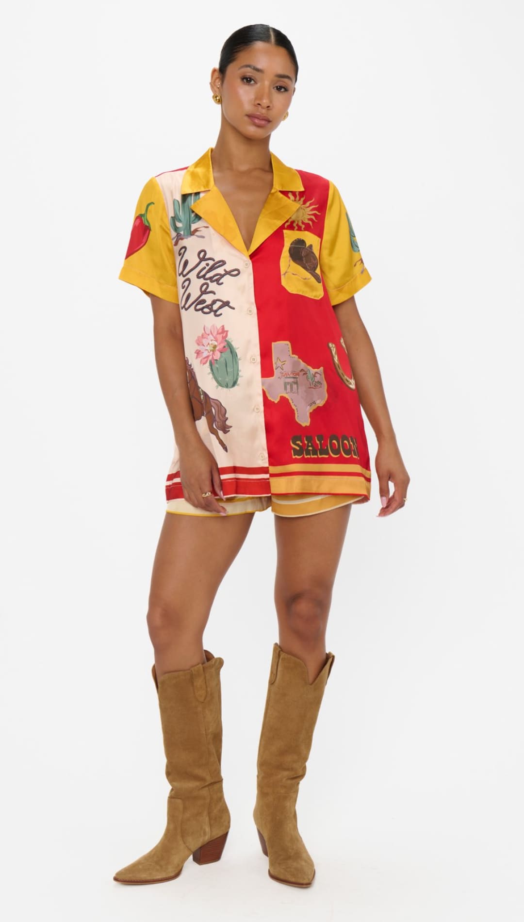 SHOW ME YOUR MUMU WOMEN 240 Intimates/Lounge Lone Star Silk Top - 240 Intimates/Lounge