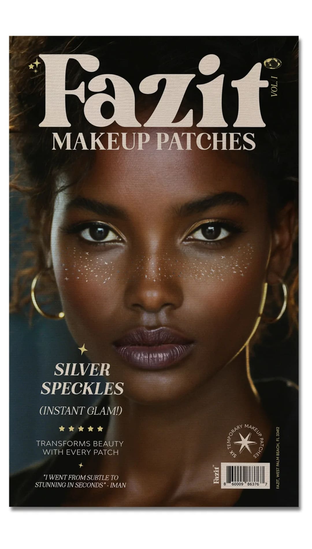 Makeup patches magazine cover.