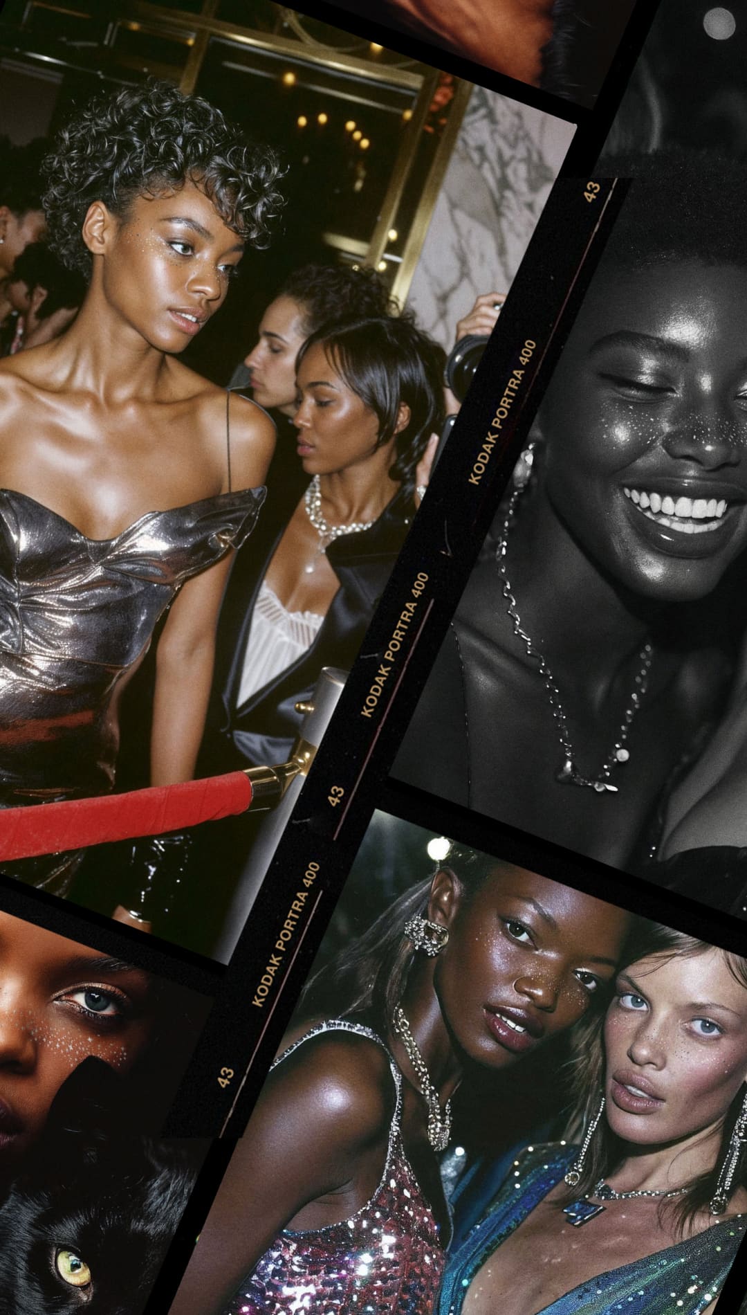 Collage of glamorous women.