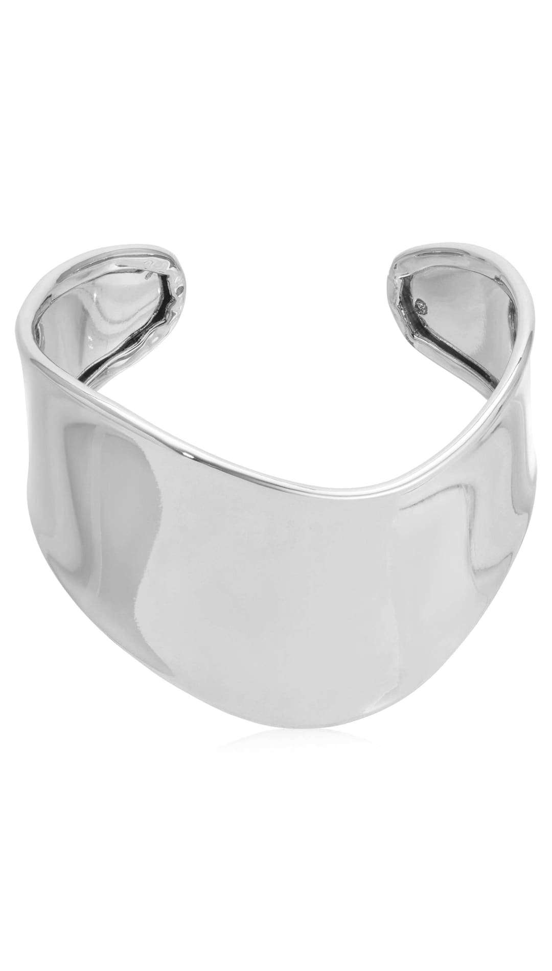 Silver cuff bracelet.