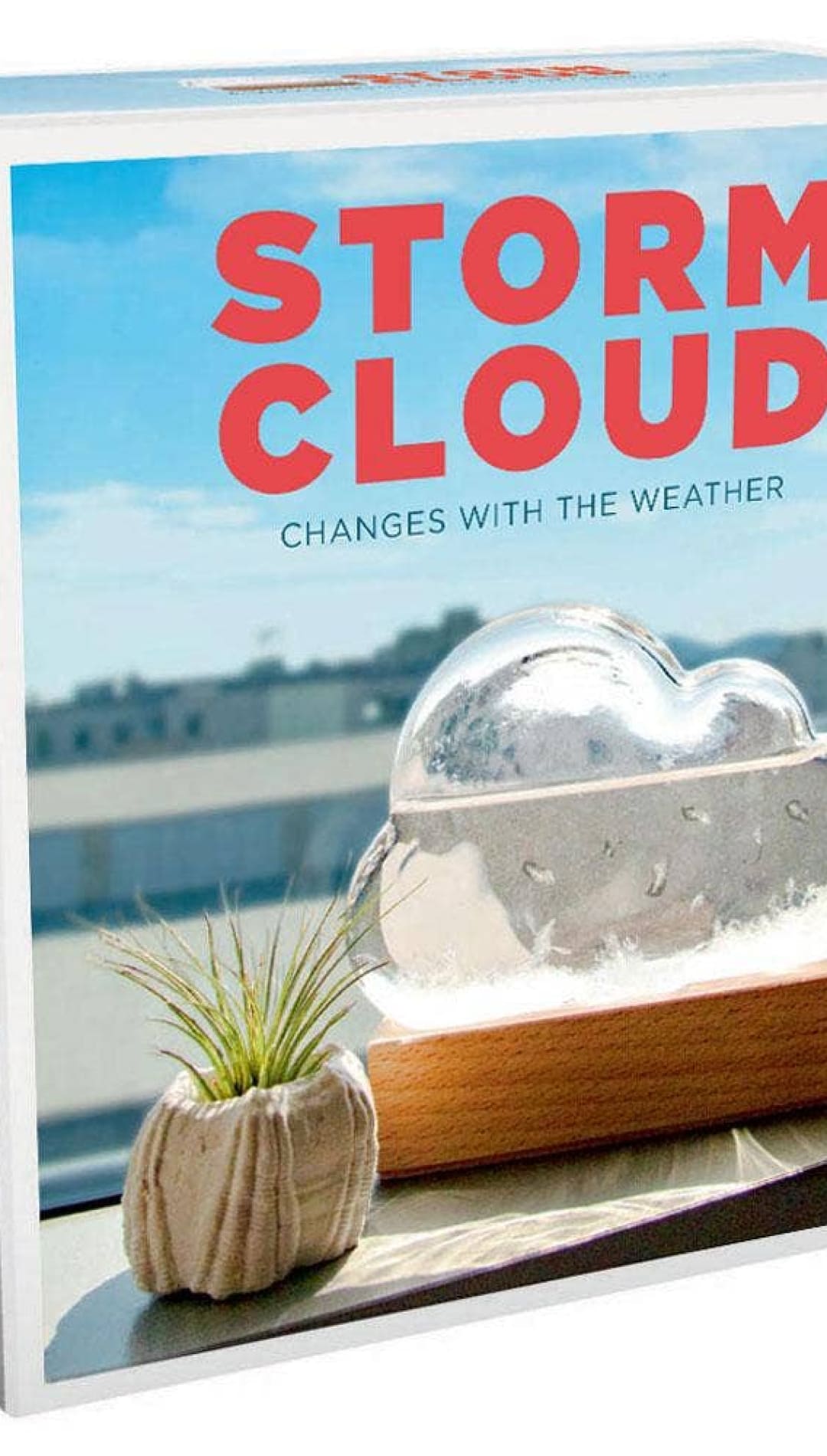 Storm cloud weather predictor box.